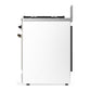 ILVE Majestic III 30-Inch Dual Fuel Range with 5 Sealed Burners, 4 cu. ft. Oven, White with Burnished Trim, Liquid Propane, Solid Door, UM30QNR3WHBLP