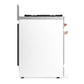 ILVE Majestic III 30-Inch Dual Fuel Range with 5 Sealed Burners, 4 cu. ft. Oven, White with Copper Trim, Natural Gas, Solid Door, UM30QNR3WHP