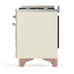 ILVE Majestic III 36-Inch Dual Fuel Range with 6 Sealed Burners + Griddle, 3.5 cu. ft. Oven, Antique White with Copper Trim, Liquid Propane, Triple Glass Door, UM36FNR3AWPLP