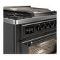 ILVE Majestic III 36-Inch Dual Fuel Range with 6 Sealed Burners + Griddle, 3.5 cu. ft. Oven, Matte Graphite with Burnished Trim, Liquid Propane, Triple Glass Door, UM36FNR3MGBLP