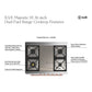 ILVE Majestic III 36-Inch Dual Fuel Range with 6 Sealed Burners + Griddle, 3.5 cu. ft. Oven, Matte Graphite with Chrome Trim, Liquid Propane, Triple Glass Door, UM36FNR3MGCLP