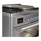 ILVE Majestic III 36-Inch Dual Fuel Range with 6 Sealed Burners + Griddle, 3.5 cu. ft. Oven, Stainless Steel with Chrome Trim, Natural Gas, Triple Glass Door, UM36FNR3SSC