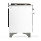 ILVE Majestic III 36-Inch Dual Fuel Range with 6 Sealed Burners + Griddle, 3.5 cu. ft. Oven, White with Chrome Trim, Natural Gas, Triple Glass Door, UM36FNR3WHC