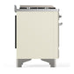 ILVE Majestic III 36-Inch Dual Fuel Range with 6 Sealed Burners + Griddle, 3.5 cu. ft. Oven, Antique White with Chrome Trim, Liquid Propane, Solid Door, UM36FQNR3AWCLP