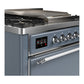 ILVE Majestic III 36-Inch Dual Fuel Range with 6 Sealed Burners + Griddle, 3.5 cu. ft. Oven, Blue Grey with Chrome Trim, Natural Gas, Solid Door, UM36FQNR3BGC