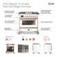 ILVE Majestic III 36-Inch Dual Fuel Range with 6 Sealed Burners + Griddle, 3.5 cu. ft. Oven, Matte Graphite with Chrome Trim, Natural Gas, Solid Door, UM36FQNR3MGC