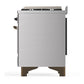 ILVE Majestic III 36-Inch Dual Fuel Range with 6 Sealed Burners + Griddle, 3.5 cu. ft. Oven, Stainless Steel with Burnished Trim, Liquid Propane, Solid Door, UM36FQNR3SSBLP