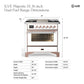 ILVE Majestic III 36-Inch Dual Fuel Range with 6 Sealed Burners + Griddle, 3.5 cu. ft. Oven, White with Chrome Trim, Liquid Propane, Solid Door, UM36FQNR3WHCLP