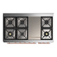 ILVE Majestic III 48-Inch Dual Fuel Range with 5 Sealed Burners + Griddle + French Top, 5.02 cu. ft. Oven, Antique White with Copper Trim, Liquid Propane, Triple Glass Door, UM48FNR3AWPLP