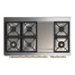 ILVE Majestic III 48-Inch Dual Fuel Range with 5 Sealed Burners + Griddle + French Top, 5.02 cu. ft. Oven, Emerald Green with Brass Trim, Liquid Propane, Triple Glass Door, UM48FNR3EGGLP
