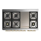 ILVE Majestic III 48-Inch Dual Fuel Range with 5 Sealed Burners + Griddle + French Top, 5.02 cu. ft. Oven, RAL with Brass Trim, Liquid Propane, Triple Glass Door, UM48FNR3RAGLP