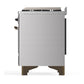 ILVE Majestic III 48-Inch Dual Fuel Range with 5 Sealed Burners + Griddle + French Top, 5.02 cu. ft. Oven, Stainless Steel with Burnished Trim, Liquid Propane, Triple Glass Door, UM48FNR3SSBLP