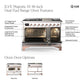 ILVE Majestic III 48-Inch Dual Fuel Range with 5 Sealed Burners + Griddle + French Top, 5.02 cu. ft. Oven, Stainless Steel with Burnished Trim, Natural Gas, Triple Glass Door, UM48FNR3SSB