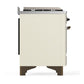 ILVE Majestic III 48-Inch Dual Fuel Range with 5 Sealed Burners + Griddle + French Top, 5.02 cu. ft. Oven, Antique White with Burnished Trim, Natural Gas, Solid Door, UM48FQNR3AWB