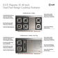 ILVE Majestic III 48-Inch Dual Fuel Range with 5 Sealed Burners + Griddle + French Top, 5.02 cu. ft. Oven, Burgundy with Brass Trim, Natural Gas, Solid Door, UM48FQNR3BUG