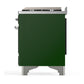 ILVE Majestic III 48-Inch Dual Fuel Range with 5 Sealed Burners + Griddle + French Top, 5.02 cu. ft. Oven, Emerald Green with Chrome Trim, Liquid Propane, Solid Door, UM48FQNR3EGCLP