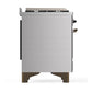 ILVE Majestic III 48-Inch Dual Fuel Range with 5 Sealed Burners + Griddle + French Top, 5.02 cu. ft. Oven, Stainless Steel with Burnished Trim, Natural Gas, Solid Door, UM48FQNR3SSB