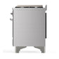 ILVE Majestic III 48-Inch Dual Fuel Range with 5 Sealed Burners + Griddle + French Top, 5.02 cu. ft. Oven, Stainless Steel with Chrome Trim, Liquid Propane, Solid Door, UM48FQNR3SSCLP