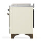ILVE Majestic III 48-Inch Dual Fuel Range with 5 Sealed Burners + Griddle + French Top, 5.02 cu. ft. Oven, Antique White with Burnished Trim, Natural Gas, Triple Glass Door, UM48FSNR3AWB