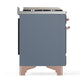 ILVE Majestic III 48-Inch Dual Fuel Range with 5 Sealed Burners + Griddle + French Top, 5.02 cu. ft. Oven, Blue Grey with Copper Trim, Liquid Propane, Triple Glass Door, UM48FSNR3BGPLP
