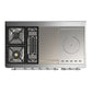 ILVE Majestic III 48-Inch Dual Fuel Range with 5 Sealed Burners + Griddle + French Top, 5.02 cu. ft. Oven, RAL with Chrome Trim, Liquid Propane, Triple Glass Door, UM48FSNR3RACLP