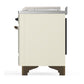 ILVE Majestic III 48-Inch Dual Fuel Range with 5 Sealed Burners + Griddle + French Top, 5.02 cu. ft. Oven, Antique White with Burnished Trim, Liquid Propane, Solid Door, UM48FSQNR3AWBLP
