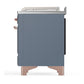 ILVE Majestic III 48-Inch Dual Fuel Range with 5 Sealed Burners + Griddle + French Top, 5.02 cu. ft. Oven, Blue Grey with Copper Trim, Natural Gas, Solid Door, UM48FSQNR3BGP