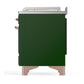 ILVE Majestic III 48-Inch Dual Fuel Range with 5 Sealed Burners + Griddle + French Top, 5.02 cu. ft. Oven, Emerald Green with Copper Trim, Natural Gas, Solid Door, UM48FSQNR3EGP