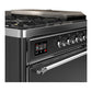 ILVE Majestic III 48-Inch Dual Fuel Range with 5 Sealed Burners + Griddle + French Top, 5.02 cu. ft. Oven, Matte Graphite with Chrome Trim, Liquid Propane, Solid Door, UM48FSQNR3MGCLP