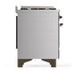 ILVE Majestic III 48-Inch Dual Fuel Range with 5 Sealed Burners + Griddle + French Top, 5.02 cu. ft. Oven, Stainless Steel with Burnished Trim, Liquid Propane, Solid Door, UM48FSQNR3SSBLP