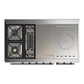 ILVE Majestic III 48-Inch Dual Fuel Range with 5 Sealed Burners + Griddle + French Top, 5.02 cu. ft. Oven, Stainless Steel with Burnished Trim, Natural Gas, Solid Door, UM48FSQNR3SSB
