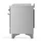 ILVE Majestic III 48-Inch Dual Fuel Range with 5 Sealed Burners + Griddle + French Top, 5.02 cu. ft. Oven, Stainless Steel with Chrome Trim, Liquid Propane, Solid Door, UM48FSQNR3SSCLP