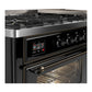 ILVE Majestic III 60-Inch Dual Fuel Range with 9 Sealed Burners + Griddle, 5.8 cu. ft. Oven, Glossy Black with Burnished Trim, Liquid Propane, Triple Glass Door, UM60FNR3BKBLP