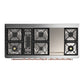 ILVE Majestic III 60-Inch Dual Fuel Range with 9 Sealed Burners + Griddle, 5.8 cu. ft. Oven, Glossy Black with Copper Trim, Natural Gas, Triple Glass Door, UM60FNR3BKP