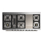 ILVE Majestic III 60-Inch Dual Fuel Range with 9 Sealed Burners + Griddle, 5.8 cu. ft. Oven, Mightnight Blue with Burnished Trim, Natural Gas, Triple Glass Door, UM60FNR3MBB