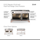 ILVE Majestic III 60-Inch Dual Fuel Range with 9 Sealed Burners + Griddle, 5.8 cu. ft. Oven, Mightnight Blue with Brass Trim, Natural Gas, Triple Glass Door, UM60FNR3MBG