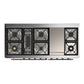 ILVE Majestic III 60-Inch Dual Fuel Range with 9 Sealed Burners + Griddle, 5.8 cu. ft. Oven, Matte Graphite with Burnished Trim, Liquid Propane, Triple Glass Door, UM60FNR3MGBLP