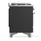 ILVE Majestic III 60-Inch Dual Fuel Range with 9 Sealed Burners + Griddle, 5.8 cu. ft. Oven, Matte Graphite with Chrome Trim, Natural Gas, Triple Glass Door, UM60FNR3MGC