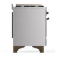 ILVE Majestic III 60-Inch Dual Fuel Range with 9 Sealed Burners + Griddle, 5.8 cu. ft. Oven, Stainless Steel with Burnished Trim, Liquid Propane, Triple Glass Door, UM60FNR3SSBLP