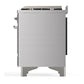 ILVE Majestic III 60-Inch Dual Fuel Range with 9 Sealed Burners + Griddle, 5.8 cu. ft. Oven, Stainless Steel with Chrome Trim, Liquid Propane, Triple Glass Door, UM60FNR3SSCLP