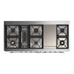 ILVE Majestic III 60-Inch Dual Fuel Range with 9 Sealed Burners + Griddle, 5.8 cu. ft. Oven, Stainless Steel with Chrome Trim, Natural Gas, Triple Glass Door, UM60FNR3SSC