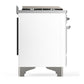 ILVE Majestic III 60-Inch Dual Fuel Range with 9 Sealed Burners + Griddle, 5.8 cu. ft. Oven, White with Chrome Trim, Liquid Propane, Triple Glass Door, UM60FNR3WHCLP