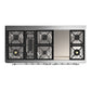 ILVE Majestic III 60-Inch Dual Fuel Range with 9 Sealed Burners + Griddle, 5.8 cu. ft. Oven, White with Chrome Trim, Liquid Propane, Triple Glass Door, UM60FNR3WHCLP