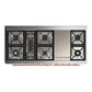 ILVE Majestic III 60-Inch Dual Fuel Range with 9 Sealed Burners + Griddle, 5.8 cu. ft. Oven, White with Copper Trim, Natural Gas, Triple Glass Door, UM60FNR3WHP
