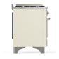 ILVE Majestic III 60-Inch Dual Fuel Range with 9 Sealed Burners + Griddle, 5.8 cu. ft. Oven, Antique White with Chrome Trim, Liquid Propane, Solid Door, UM60FQNR3AWCLP