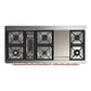 ILVE Majestic III 60-Inch Dual Fuel Range with 9 Sealed Burners + Griddle, 5.8 cu. ft. Oven, Blue Grey with Copper Trim, Natural Gas, Solid Door, UM60FQNR3BGP