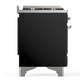ILVE Majestic III 60-Inch Dual Fuel Range with 9 Sealed Burners + Griddle, 5.8 cu. ft. Oven, Glossy Black with Chrome Trim, Natural Gas, Solid Door, UM60FQNR3BKC