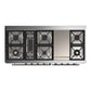 ILVE Majestic III 60-Inch Dual Fuel Range with 9 Sealed Burners + Griddle, 5.8 cu. ft. Oven, Burgundy with Burnished Trim, Natural Gas, Solid Door, UM60FQNR3BUB