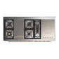ILVE Majestic III 60-Inch Dual Fuel Range with 7 Sealed Burners + Griddle + French Top, 5.8 cu. ft. Oven, Antique White with Copper Trim, Liquid Propane, Triple Glass Door, UM60FSNR3AWPLP