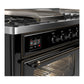 ILVE Majestic III 60-Inch Dual Fuel Range with 7 Sealed Burners + Griddle + French Top, 5.8 cu. ft. Oven, Glossy Black with Burnished Trim, Natural Gas, Triple Glass Door, UM60FSNR3BKB